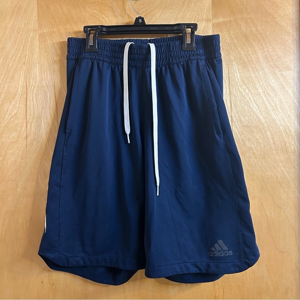 Adidas Navy Athletic Boys Shorts - Size Large
